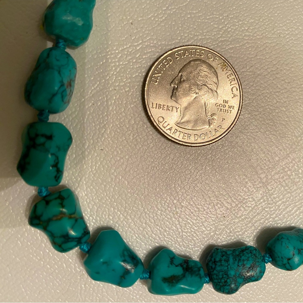 Strand of Turquoise Nugget Beads